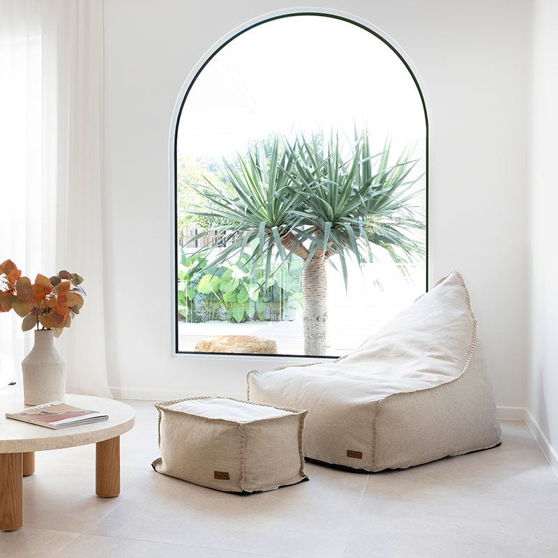 Vintage Chair & Ottoman Set