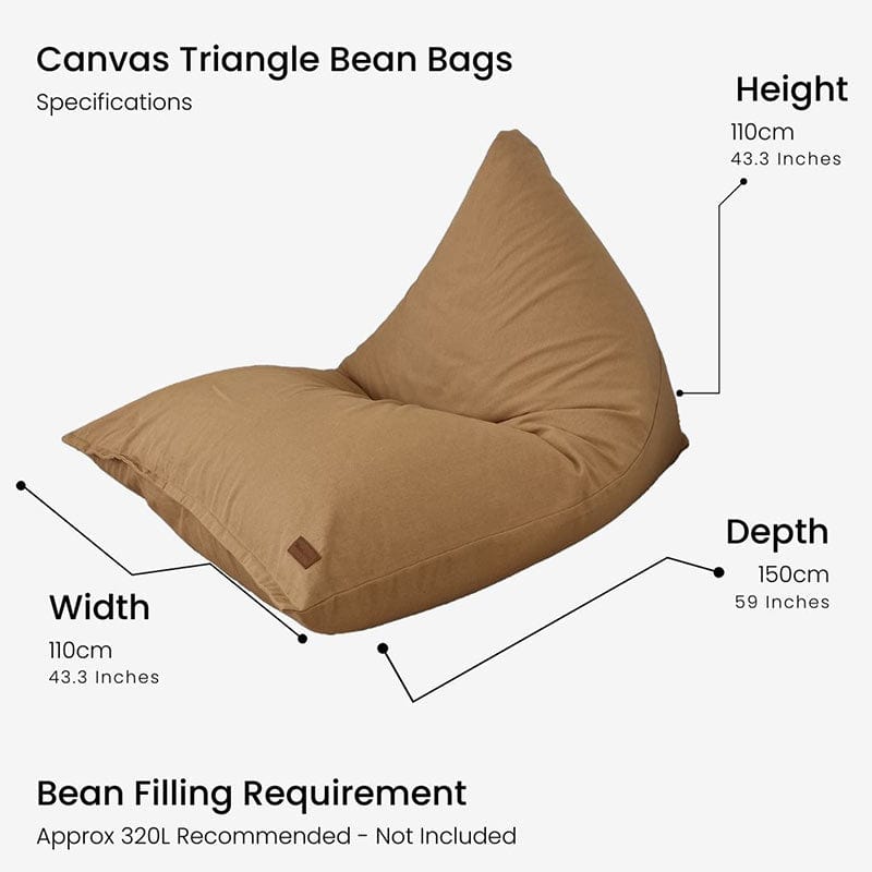 Canvas Triangle Bean Bag Specifications