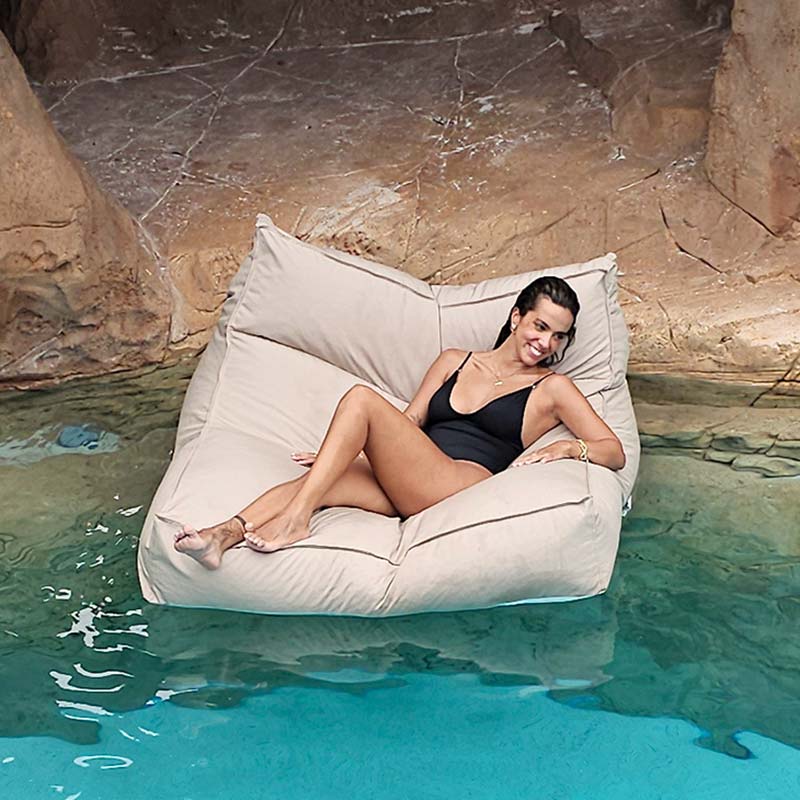 Luxury Taupe Lana Lounger Pool Float Bean Bags by Mooi Living