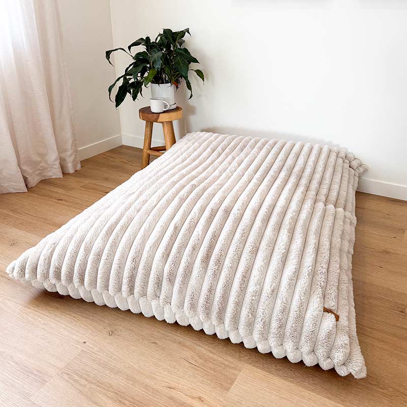 Large champagne Cloud Bean Bag lounger 140x180cm oversized indoor bean bag