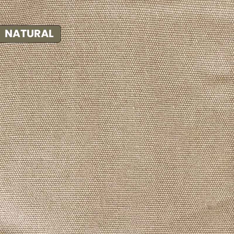 Natural Indoor Ottoman made from Washed Canvas - The Boss Ottoman by Mooi Living