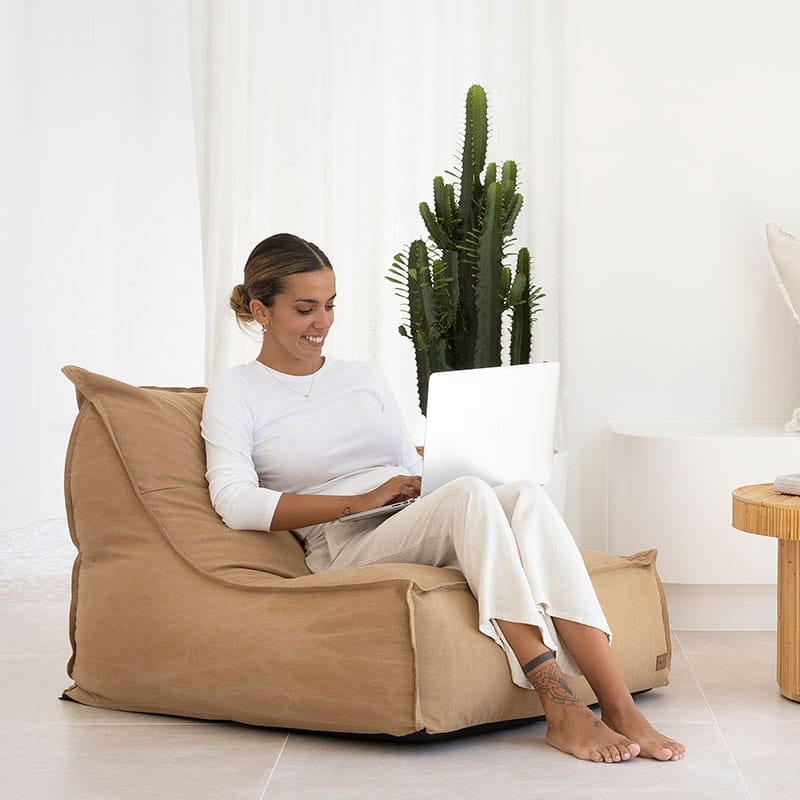 Washed Canvas Single Boss Bean Bag for Living or Media Rooms