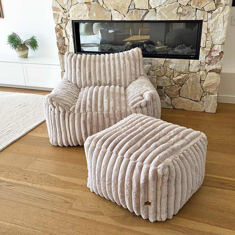 Callie Corduroy Bean Bag – Designer Lounge for Living Rooms