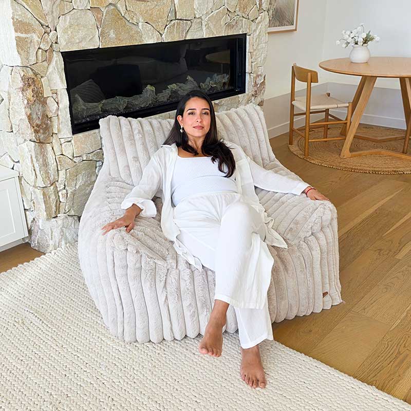 Interior Decor Bean Bag – Callie Lounge Chair in Wide Cord Fabric