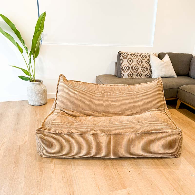 Double seater corduroy bean bag chair – limited edition indoor lounge by Mooi Living
