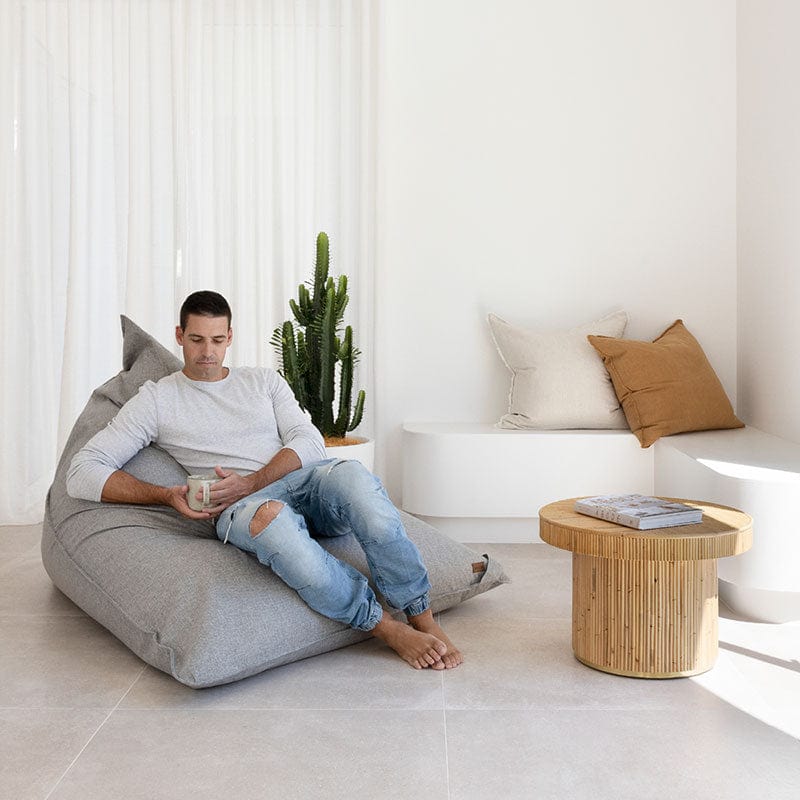 Large Komfort triangle bean bag – spacious, supportive seating with a modern angled design