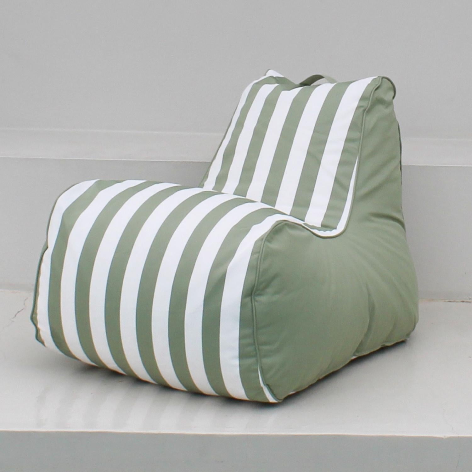 Outdoor Olefin Bean Bags Australia by Mooi Living,MOBORABB-STRI-GRE