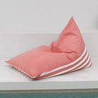 Blush Triangle Outdoor Bean Bag Chair – resort-inspired reversible design for patios and gardens