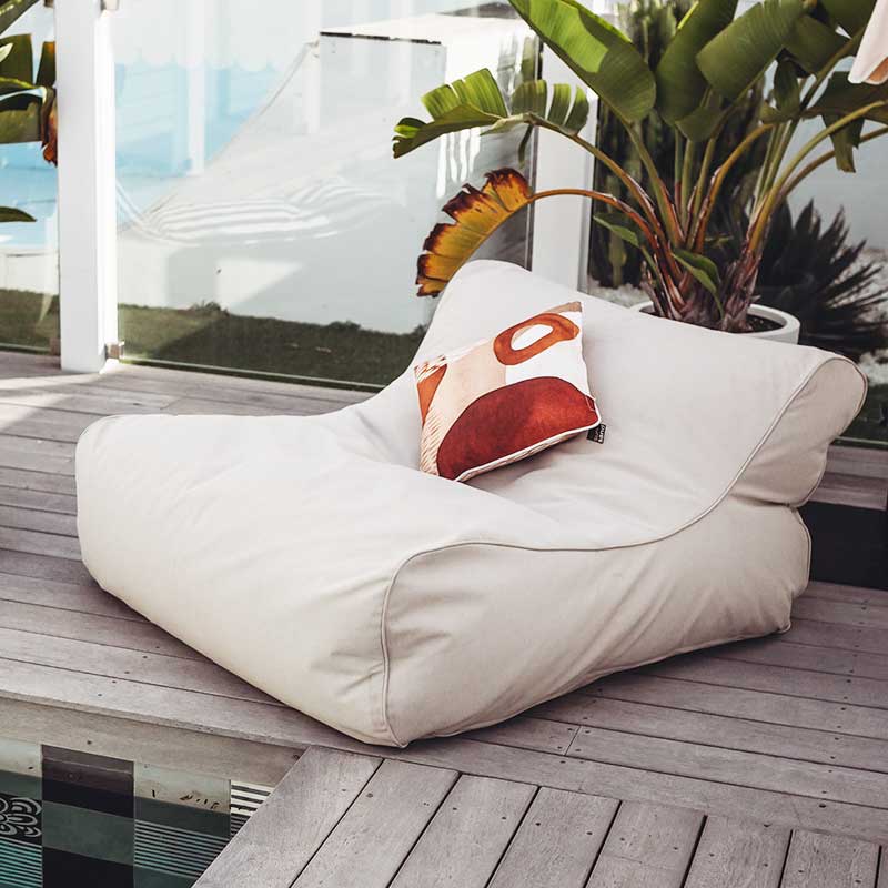 Chill UV Double Seater Outdoor Lounger | Sunproof Olefin | Natural