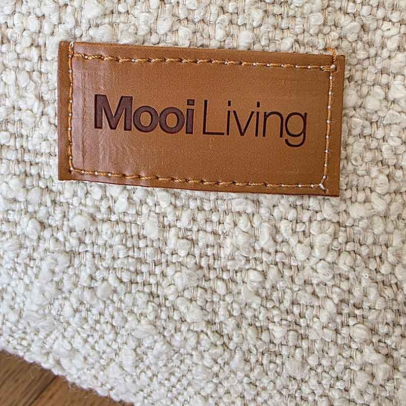 Contemporary boucle bean bag for indoor lounging