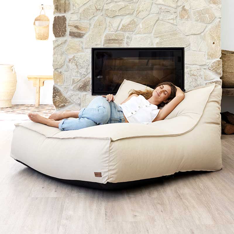 Boss Double Seater Bean Bag Couch | natural | Mooi Living