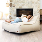 Mooi Living Boss Bean Bag – Double Seater with Laidback Style - Natural