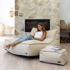 Stylish Natural Bean Bag for Two – Double Boss Lounge Chair by Mooi Living