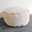 Mink - Round Corduroy Ottoman indoor bean bag – a stylish modern accent for any living space