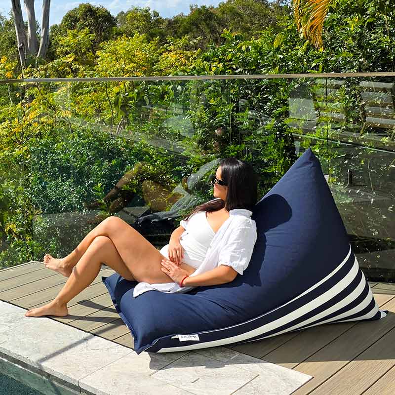Bright Outdoor Reversible Triangle Bean Bags by Mooi Living