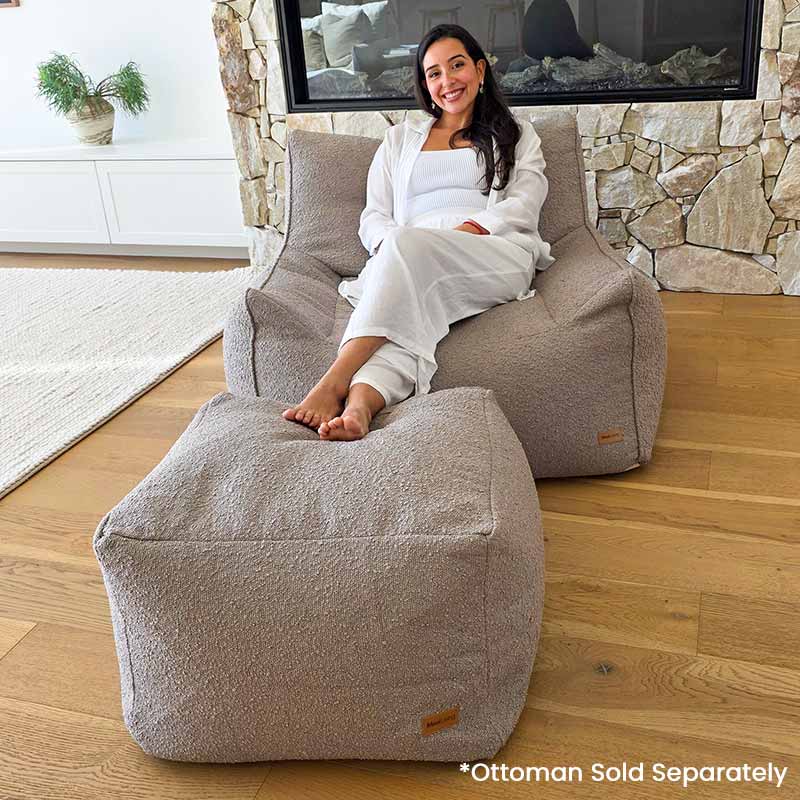 Serena Armchair Bean Bag – Bouclé Stylish Indoor Bean Bags