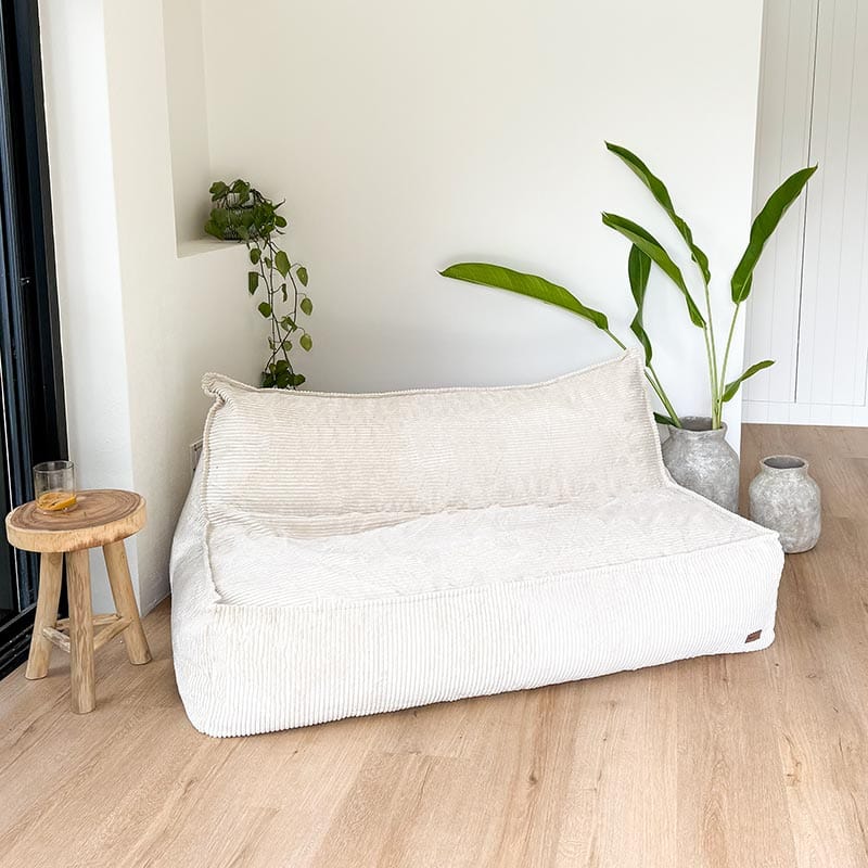 Limited edition Mooi Cord bean bag – double seater chair with plush corduroy finish - Beige