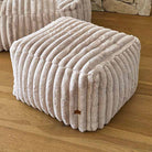 Callie indoor corduroy ottoman indoor bean bag by Mooi Living with structured design, suitable as a footrest or side table.