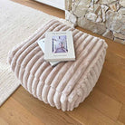 Textured corduroy Callie ottoman indoor bean bag by Mooi Living placed in a contemporary living space.