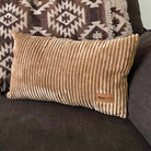 Caramel corduroy cushion indoor Bean Bag by Mooi Living. brand label. This cushion is a perfect match to our Cord Chair, Double Cord Lounger, and Corduroy Cloud.
