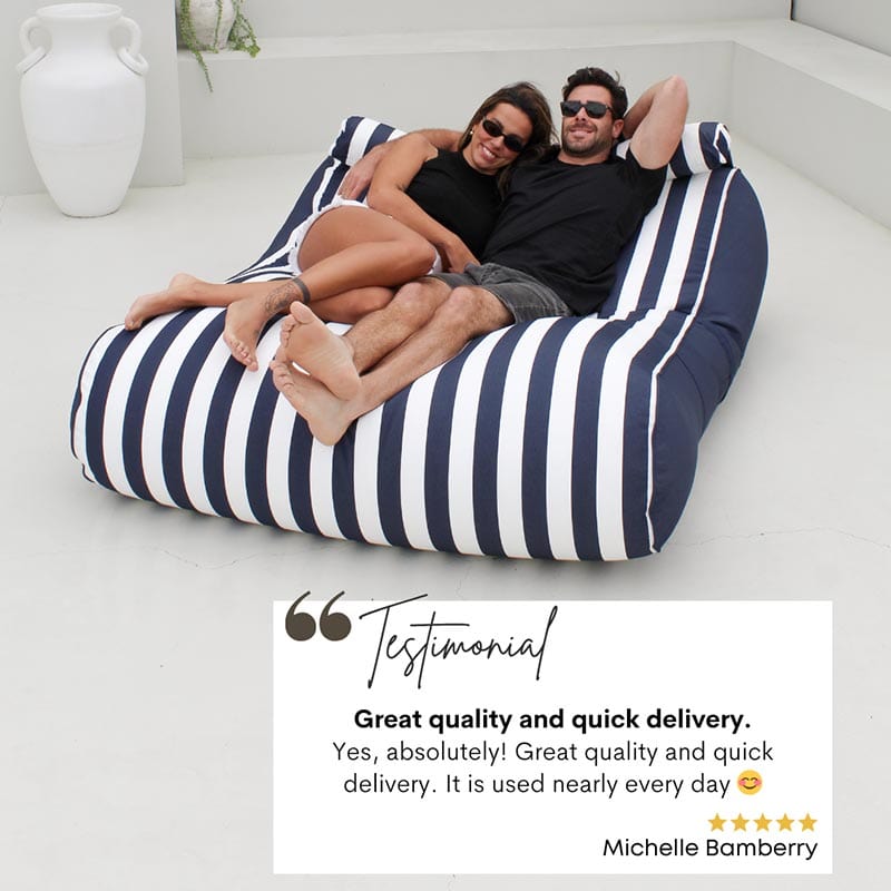 Nevaeh Outdoor Sunbed – Oversized Poolside Bean Bag Lounger