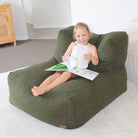 Kids Indoor Bean Bags - Olive Green Hallie Chair indoor bean bag by Mooi Living
