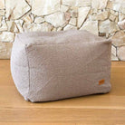 Taupe Serena bouclé ottoman indoor bean bag by Mooi Living, designed to coordinate with the Serena Armchair by Mooi Living.