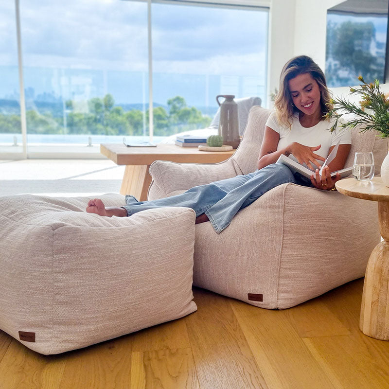 Serenity Armchair & Ottoman Set - Natural | Mooi Living