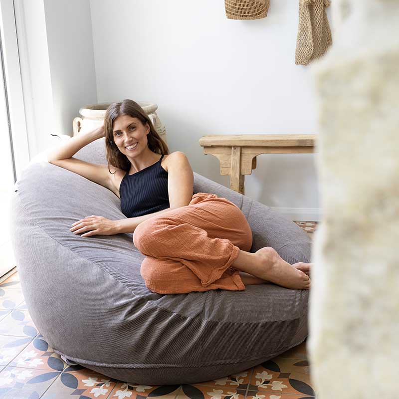Corduroy Snug Pod Bean Bag Chair | Nutmeg | Mooi Living