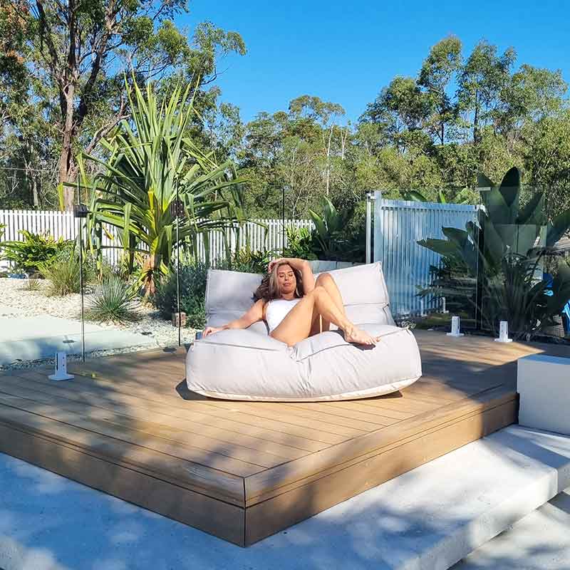 Stone Lana Lounger Bean Bag - Mooi Living