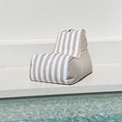 Bora Bora Bean Bag Chair (taupe & white stripe) outdoor Bean Bag by Mooi Living,MOBORABB-STRI-TAU