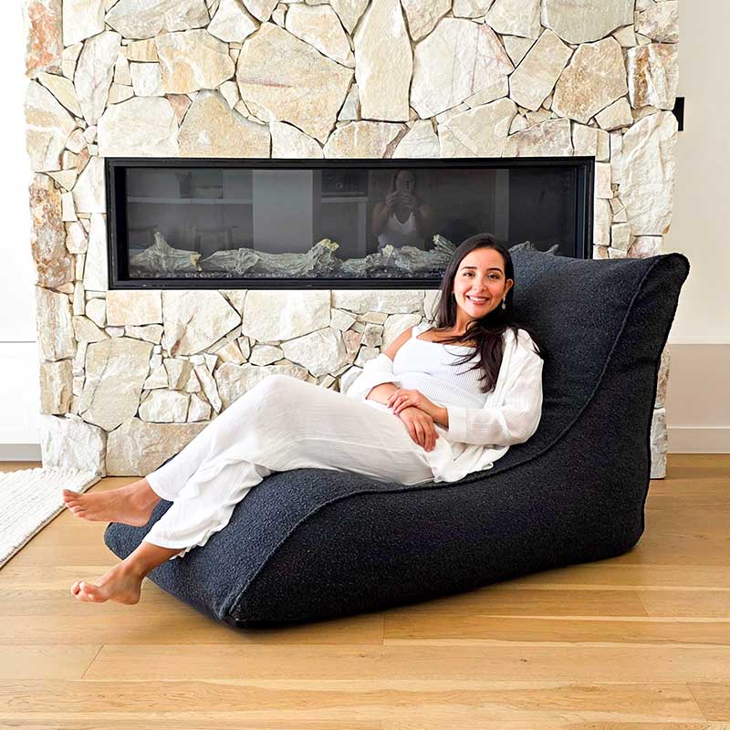 Bouclé Indoor Daybed – Stylish Bean Bag Lounger for Modern Homes