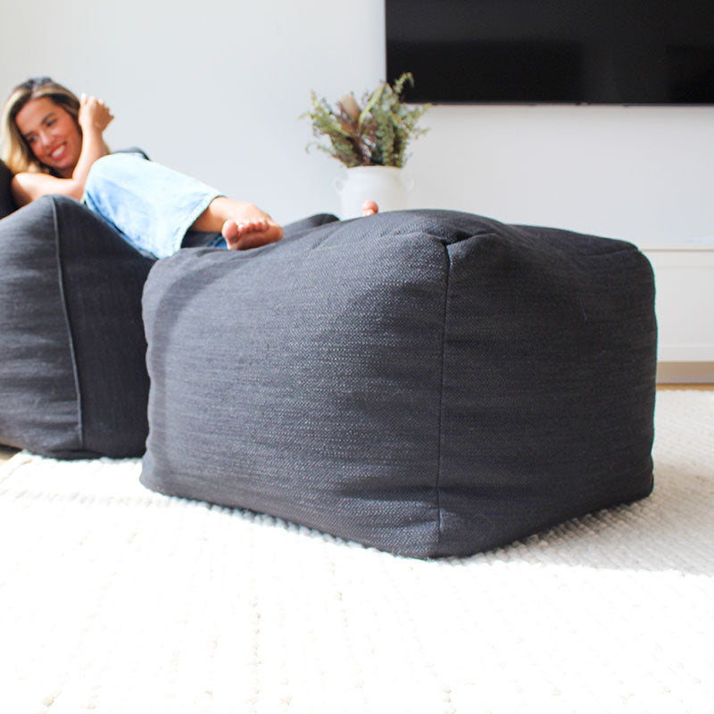 Serena Ottoman Bean Bag - Black | Mooi Living