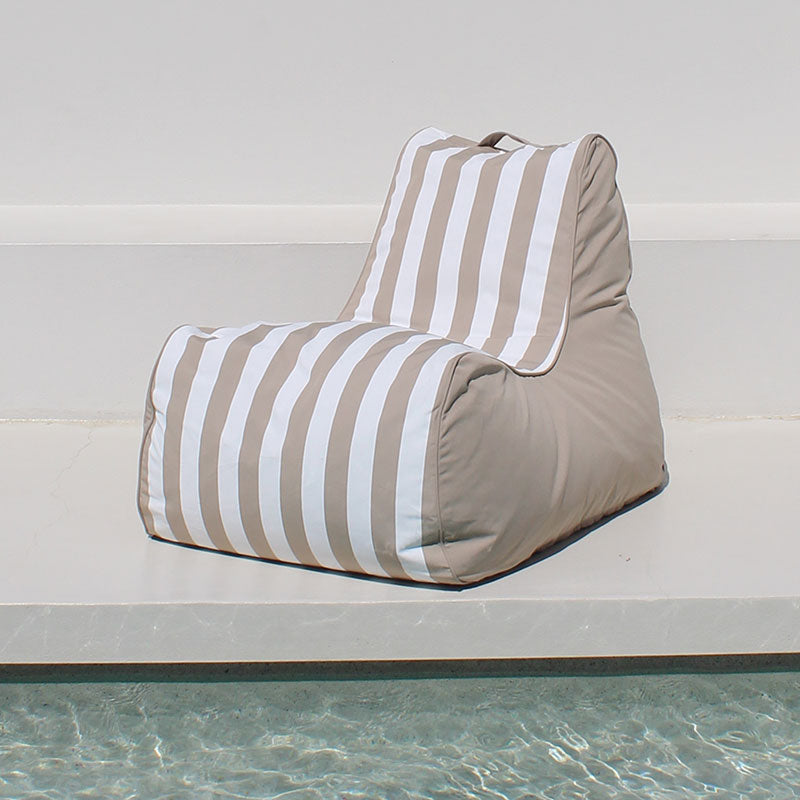 Bora Bora Bean Bag Chair (taupe & white stripe) by Mooi Living