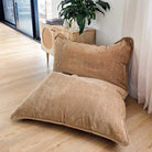 Corduroy Cloud in Caramel indoor bean bag by Mooi Living. A versatile corduroy bean bag designed for modern living - use it flat, upright, or hammock-style for effortless comfort in every corner of your home.