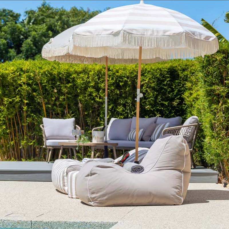 Customer picture by beach_city_life_metryfigetby featuring a Taupe Bora Bora Bean Bag Chair