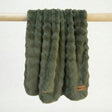 Beautiful green faux fur throw