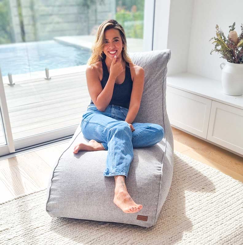 Grey Daybed Bean Bag Lounger | Mooi Living