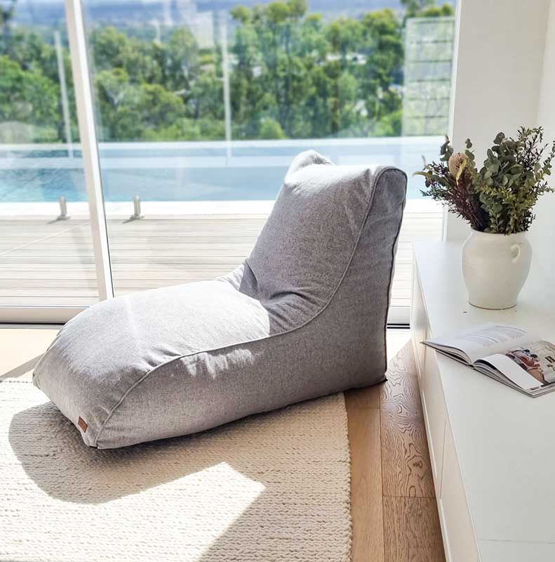 Grey Daybed Bean Bag Lounger | Mooi Living