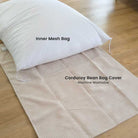 Corduroy bean bag cover with an inner mesh bag  indoor bean bag by Mooi Living.