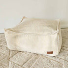 Mooi Cord Ottoman indoor bean bag by Mooi Living in beige – plush, neutral-toned ottoman for relaxed indoor lounging