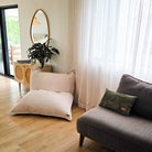 Corduroy Cloud in Beige  indoor bean bag by Mooi Living. A versatile corduroy bean bag designed for modern living - use it flat, upright, or hammock-style for effortless comfort in every corner of your home.