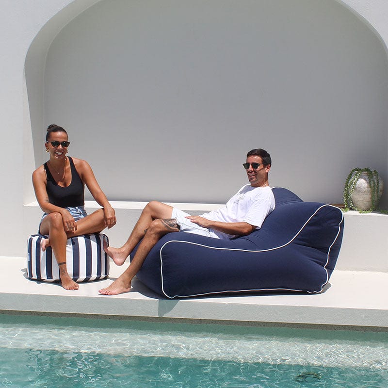 Outdoor Navy Chill UV Double Lounger Bean Bag outdoor Bean Bag by Mooi Living 
