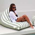 Sage Green Reversible Triangle Outdoor Bean Bag Chairs