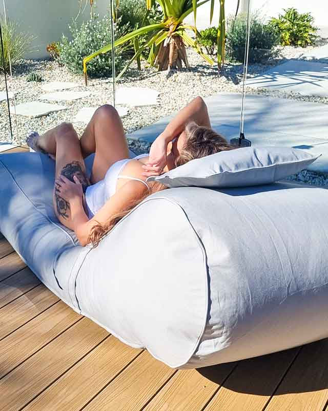 Stone Isla Recliner Sunlounge Outdoor Bean Bag