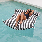 Oyster Black Stripe Santorini Bean Bag Float outdoor bean bag by Mooi Living