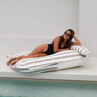 Taupe Stripe Santorini Bean Bag Float outdoor bean bag by Mooi Living