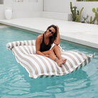 Luxe Floating Bean Bags - Santorini Float outdoor Bean Bag by Mooi Living  in Taupe Stripe