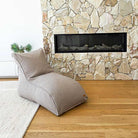 Interior designers' favourite boucle daybed chair - Taupe indoor bean bag by Mooi Living