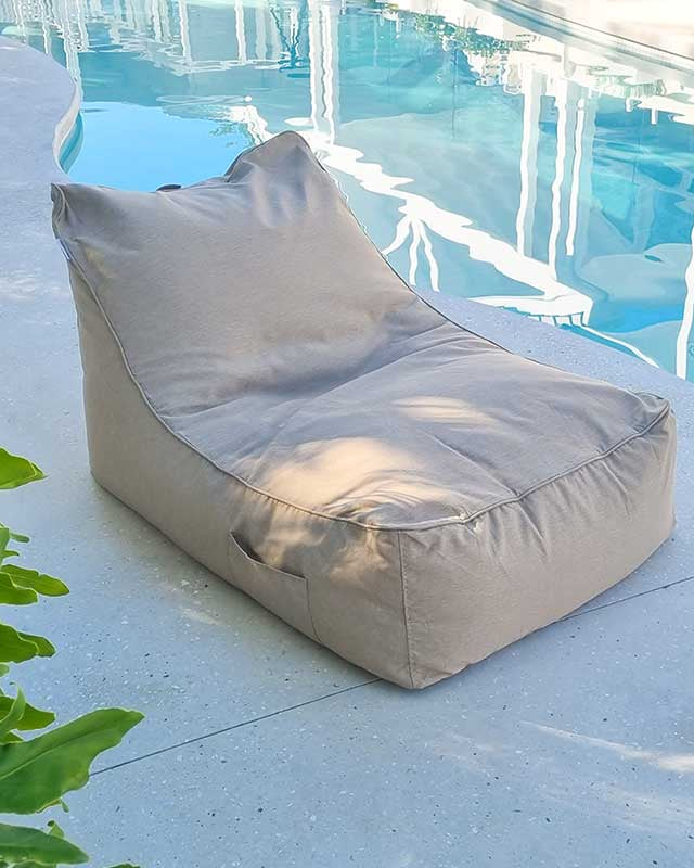 Taupe Lachlan Bean Bag Lounger - Indoors & Out